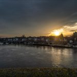 Sonnenuntergang in Masstricht.
